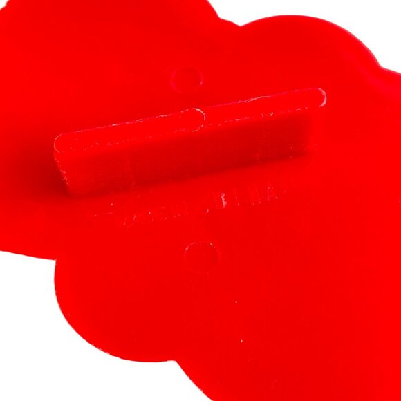 Snowman Cookie Cutter Red Plastic Baking Tool vintage 3 inch - Picture 3 of 4